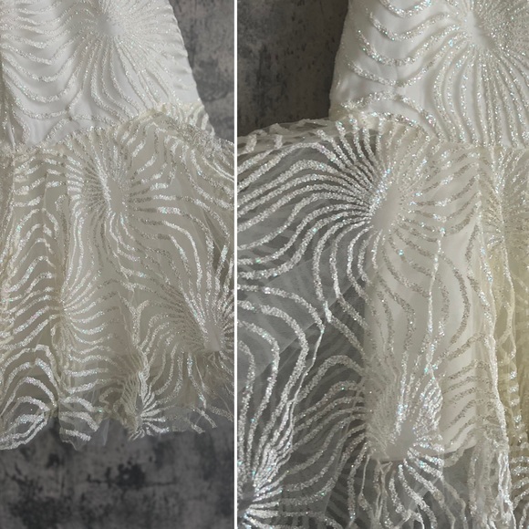 Unique beaded luxurious skirt extravagant skirt embroidered midi skirt dressy - Picture 6 of 12